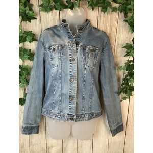 Charter Club Womens Blue Denim Jacket Size M Jean Jacket